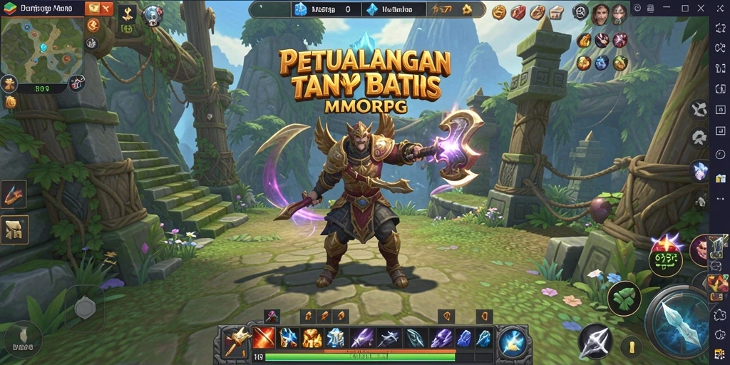 Tampilan gameplay seru dalam dunia MMORPG.