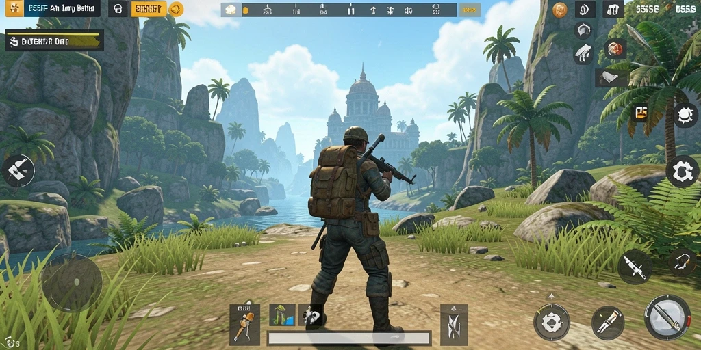 Gameplay 555F menunjukkan dunia terbuka yang menakjubkan.