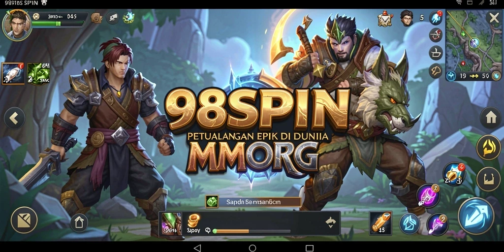 Gameplay seru dan interaksi sosial dalam 98SPIN MMORPG.
