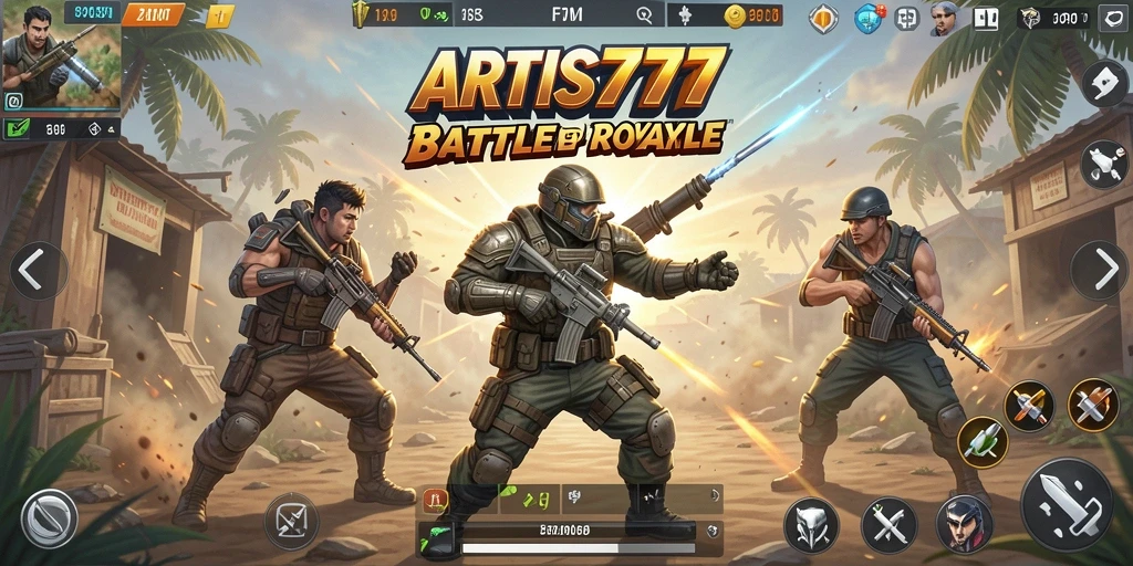 Gameplay intens dari ARTIS777 dalam mode Battle Royale.