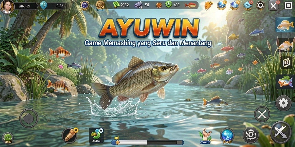 Tampilan aksi menangkap ikan di AYUWIN yang mengasyikkan.