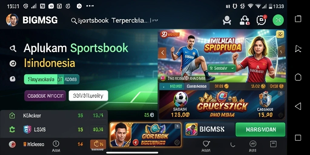 Tampilan gameplay Sportsbook yang menarik dari BIGMSG.