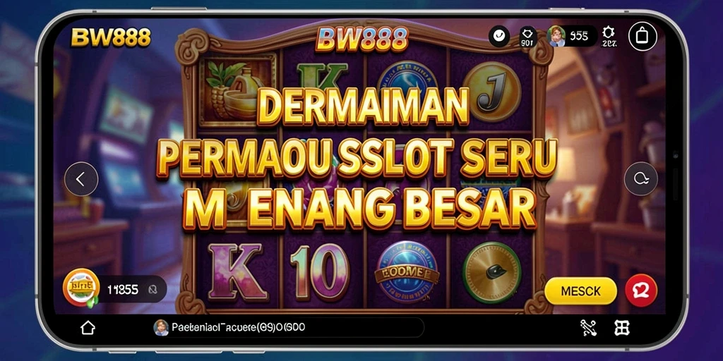 Tampilan gameplay seru dalam aplikasi slot BW888.