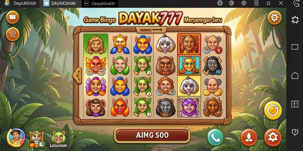 Tampilan gameplay seru di DAYAK777 dengan banyak pemain bersaing.