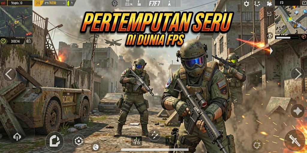 Tangkapan layar utama <strong>F7F7</strong> menampilkan aksi tembak-menembak seru dari gameplay FPS.