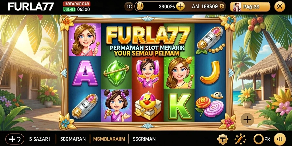 Screenshot utama FURLA77 menampilkan gameplay slot yang seru.