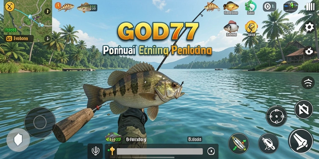 Tampilan utama gameplay GOD77 dengan pengalaman memancing yang mendebarkan.