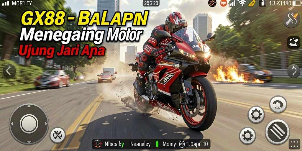 Tampilan mendebarkan dari balapan motor di GX88.