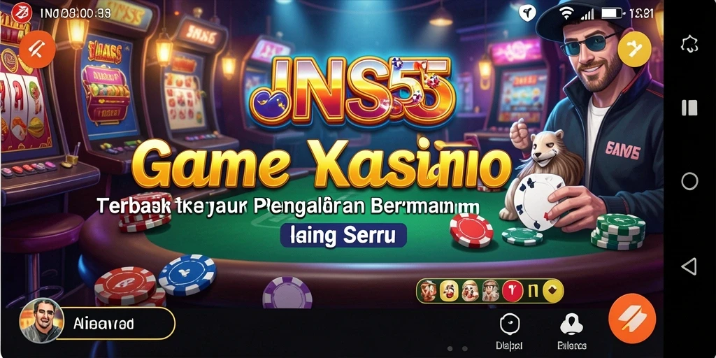 Screenshot menunjukkan gameplay Kasino yang mendebarkan di INS55.