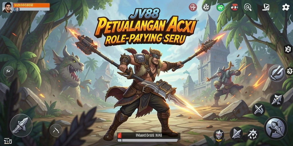 Tangkapan layar gameplay JV88 dengan aksi seru dalam dunia ARPG.