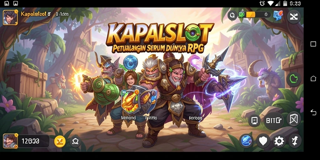 Tampilan gameplay RPG seru dalam KAPALSLOT yang mengasyikkan.