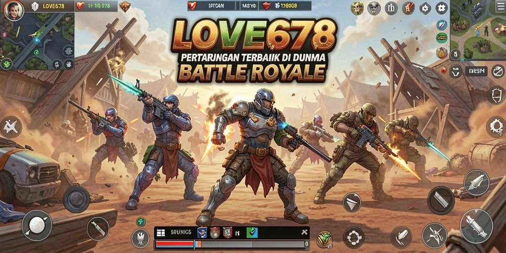 Screenshot LOVE678 menampilkan aksi seru dalam gameplay Battle Royale.
