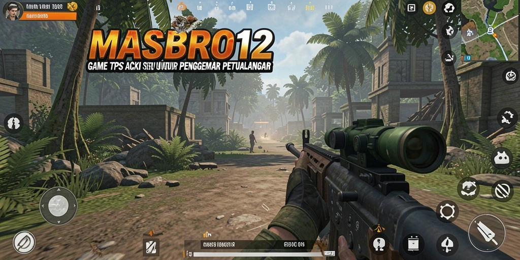Tampilan aksi mendebarkan dalam gameplay TPS MASBRO12.