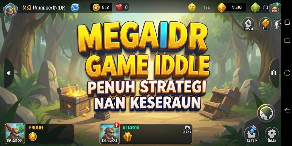 Tampilan gameplay MEGAIDR yang menunjukkan karakter dan sumber daya yang dikumpulkan.