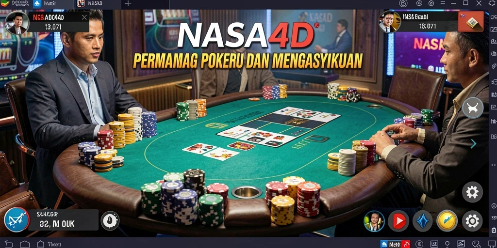 Tangkapan layar utama <strong>NASA4D</strong> memperlihatkan suasana permainan Poker yang seru.