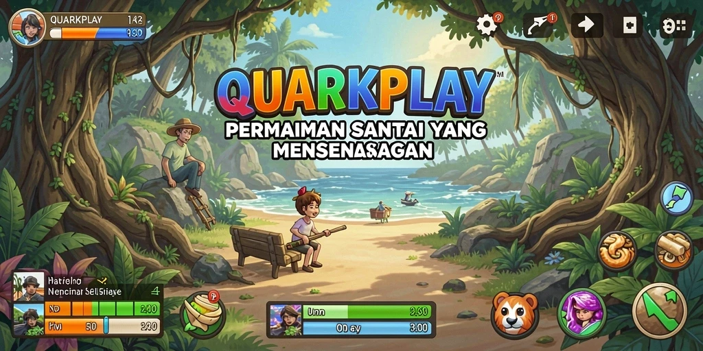 Tampilan gameplay seru dari QUARKPLAY dengan desain yang menarik.