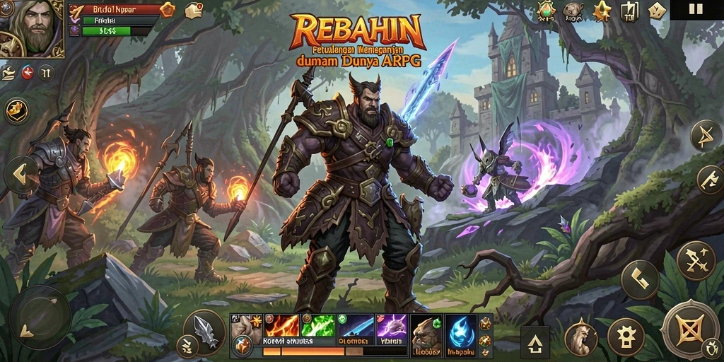 Tampilan gameplay seru di dunia ARPG yang luas.
