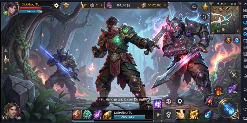 Tangkap aksi seru di dalam gameplay ARPG SARANAJITU.