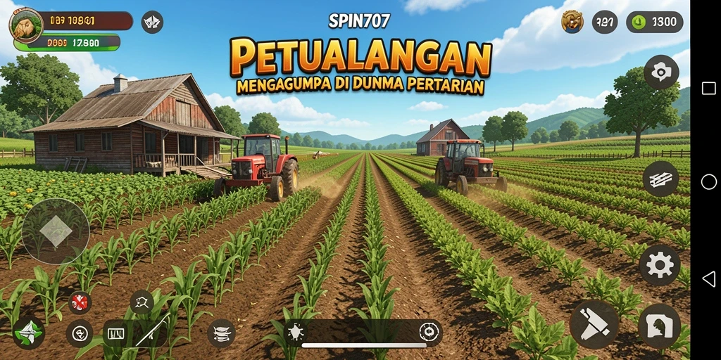 Tampilan gameplay seru dalam game pertanian SPIN707.
