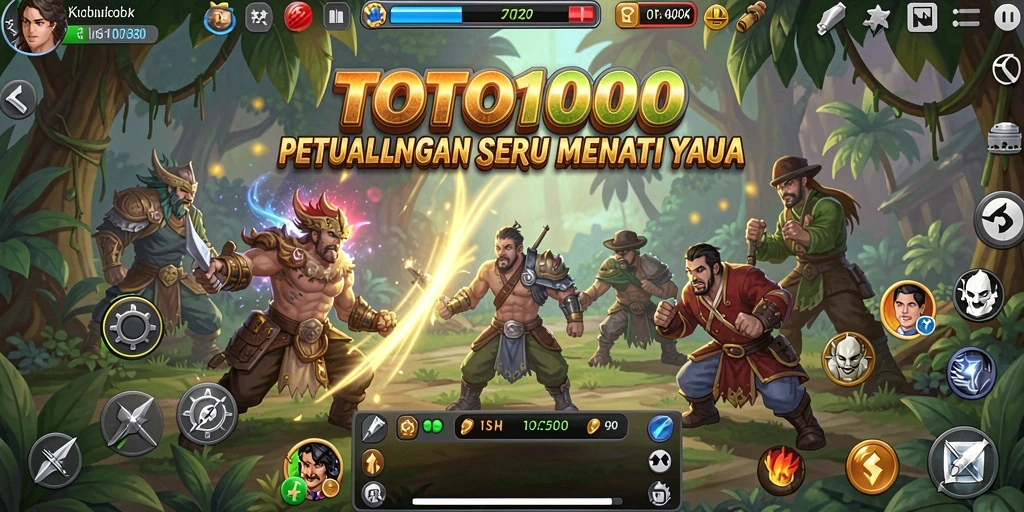 Tampilan screenshot gameplay <strong>TOTO1000</strong> yang penuh petualangan dan tantangan.