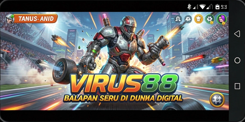 Gameplay Racing seru dan mendebarkan di VIRUS88.