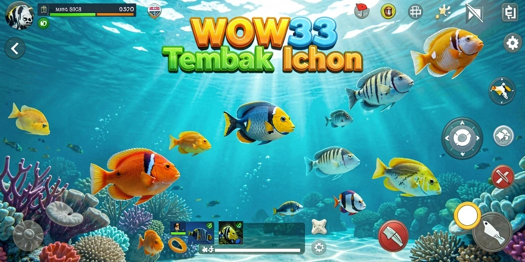 Tampilan gameplay menembak ikan yang seru dan mengasyikkan.